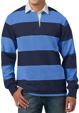 Load image into Gallery viewer, Mens Long Sleeve Rugby Polo Shirt