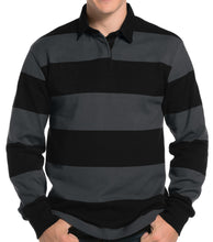 Load image into Gallery viewer, Mens Long Sleeve Rugby Polo Shirt